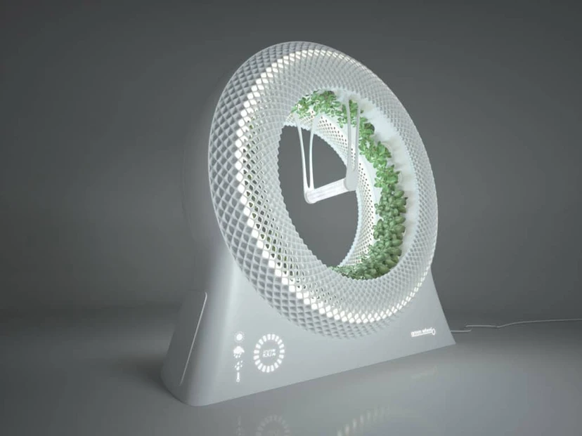 Un jardín rotatorio futurista